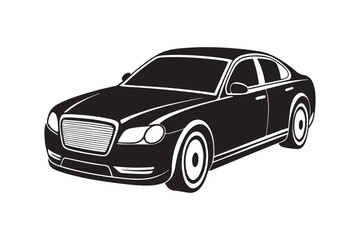Obraz premium Car silhouette vector bundle illustration, Car silhouette vector, Car silhouette PNG