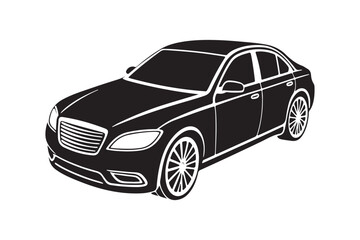 Obraz premium Car silhouette vector bundle illustration, Car silhouette vector, Car silhouette PNG