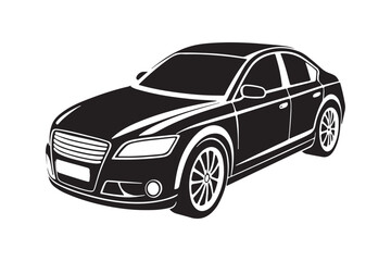 Naklejka premium Car silhouette vector bundle illustration, Car silhouette vector, Car silhouette PNG