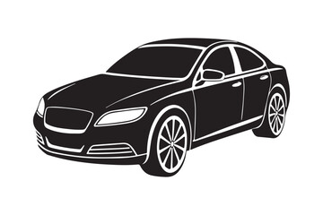 Naklejka premium Car silhouette vector bundle illustration, Car silhouette vector, Car silhouette PNG