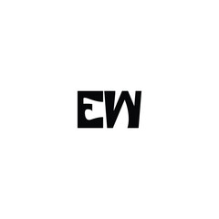 EW monogram logo design letter text name symbol monochrome logotype alphabet character simple logo