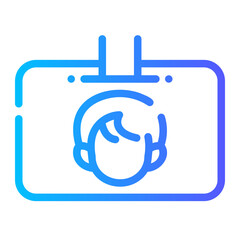 id card Line Gradient Icon