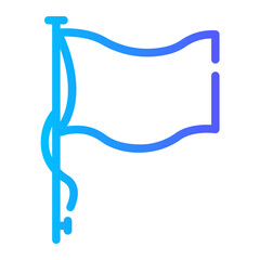 flag Line Gradient Icon