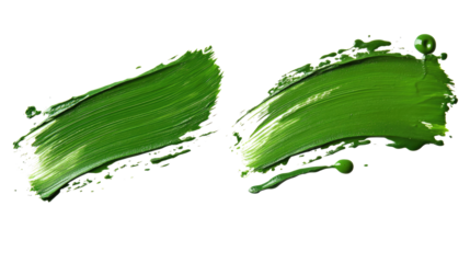 Green Brush Strokes Highlight Artistic Creativity Generative AI