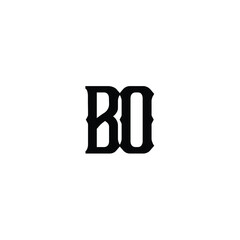 BO monogram logo design letter text name symbol monochrome logotype alphabet character simple logo