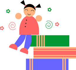 Education illustration. School flat design element