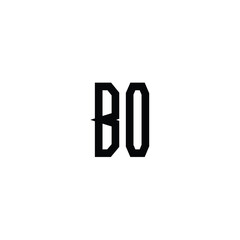 BO monogram logo design letter text name symbol monochrome logotype alphabet character simple logo