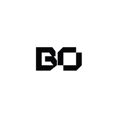 BO monogram logo design letter text name symbol monochrome logotype alphabet character simple logo