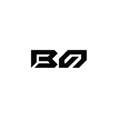 BO monogram logo design letter text name symbol monochrome logotype alphabet character simple logo