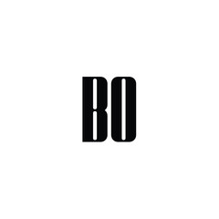 BO monogram logo design letter text name symbol monochrome logotype alphabet character simple logo