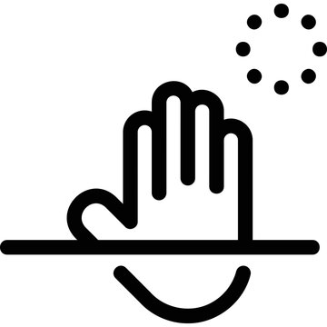 recommend clip art: Simple vector icon on a theme hand scanner
