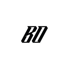 BO monogram logo design letter text name symbol monochrome logotype alphabet character simple logo
