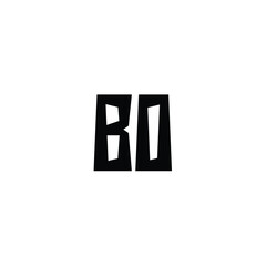 BO monogram logo design letter text name symbol monochrome logotype alphabet character simple logo