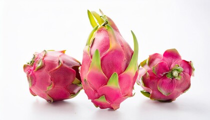 Dragon fruit on white background. Dragon fruit Fruit Isolated.