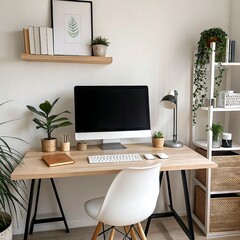 Home office setups with minimal, clean aesthetics.