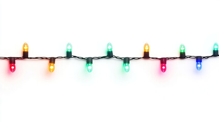 colorful lights on white background. colorful lights for christmas decoration