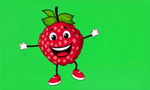 Raspberry cute dance, gren screen