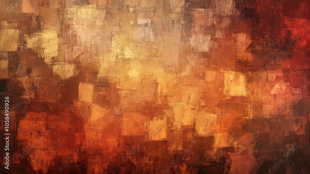 Poster textured post-impressionist background with earth tones and light reflections for a warm inviting lo