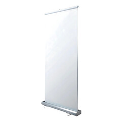 Blank Roll-Up Banner Stand for Advertising isolated on transparent background