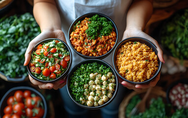 Capturing Culinary Delight: Top View Food Photo