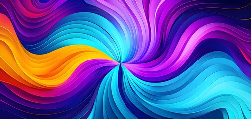 Obraz premium flowing, abstract mandala with shifting geometric patterns and vibrant pastel colors, creating a meditative, rhythmic pulsing effect