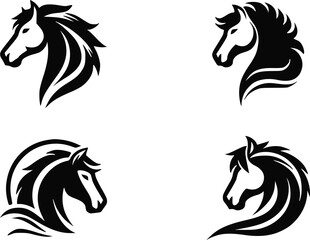 png horse icon set template