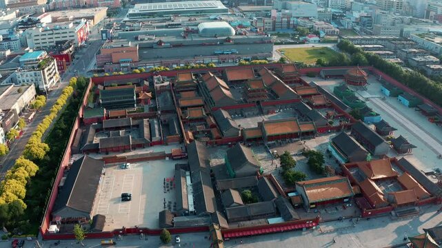 Shenyang Forbidden City ancient building palace aerial photography