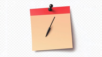 A blank note pinned to a surface, ready for writing or reminders.