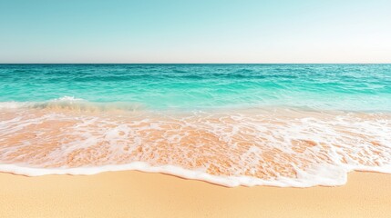 Tranquil Summer Beach: Golden Sand & Soft Waves