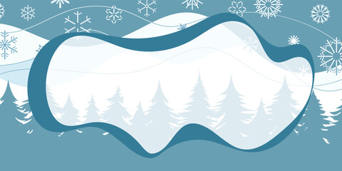 Winter vector frame, holiday background, christmas theme