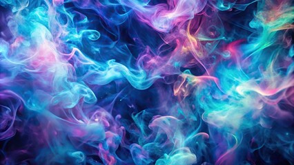 Fototapeta premium Macro holographic colors background with smokey effect