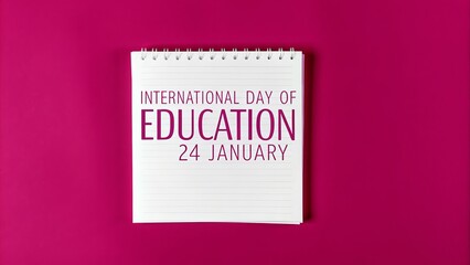 International day of education celebration on 24 january with inspirational message design