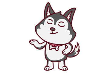 Cute Dog Standing Proud llustration