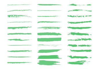 Hoja de iconos de trazo de pincel verde horizontal 