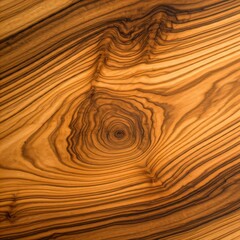 Fototapeta premium Rich mahogany wood texture with swirling grain patterns. Warm cinnamon brown stained background for luxury design concepts