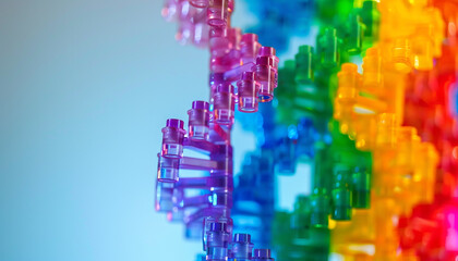 Fototapeta premium Construction set DNA molecule structure close-up