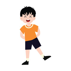 adorable boy uniform school angry, happy, variant exspression and pose. student wearing uniform character collection