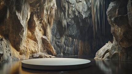 Circular Platform Inside a Cave