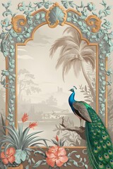 peacock on the wall