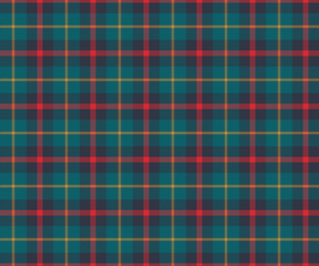 Plaid fabric pattern, navy, green, red, yellow, seamless modern luxury for textile and design clothes skirt pants apron tablecloth blanket or decoration. Vector illustration.