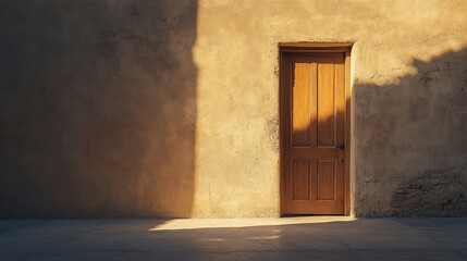 An open door symbolizes a new opportunity, inviting possibilities and fresh beginnings, with ample space for interpretation and creativity in this captivating image.