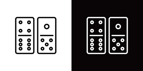 ドミノのシンプルなラインアイコン