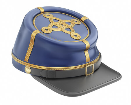 US civil war cap isolated on white background - 3D illustration
