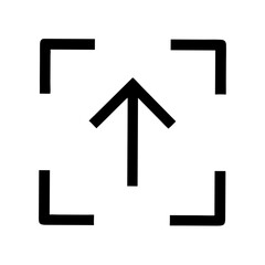 Upward arrow centered in square brackets

