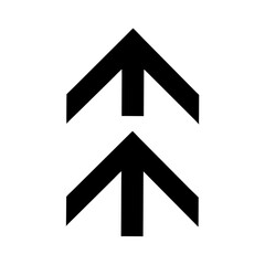 Double up arrows in a stacked position

