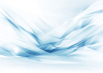 Obraz premium Abstract blue and white background with geometric shapes creates serene and modern atmosphere, perfect for various design projects. flowing lines evoke sense of calm and creativity