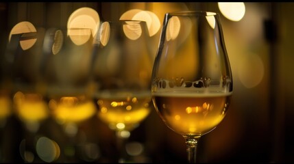 A hazy layer of anticipation and excitement as tasters await the next pour.