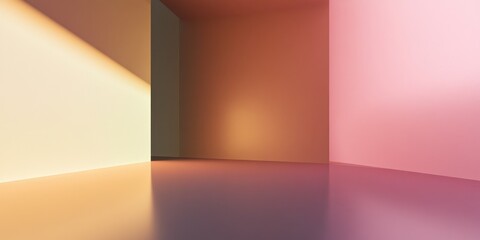 Elegant Abstract Background with Colorful Minimalist Interior Design