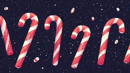 Colorful Candy Canes for Holiday Celebration