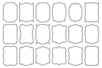 A set of simple vintage style frames
